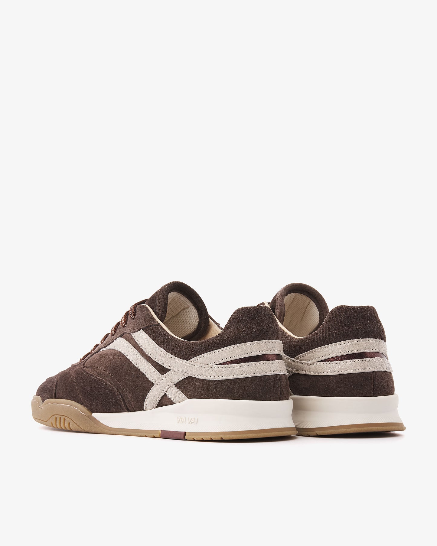 VIA VAI Kris Dante bruine sneakers dames – achteraanzicht met hieldetail