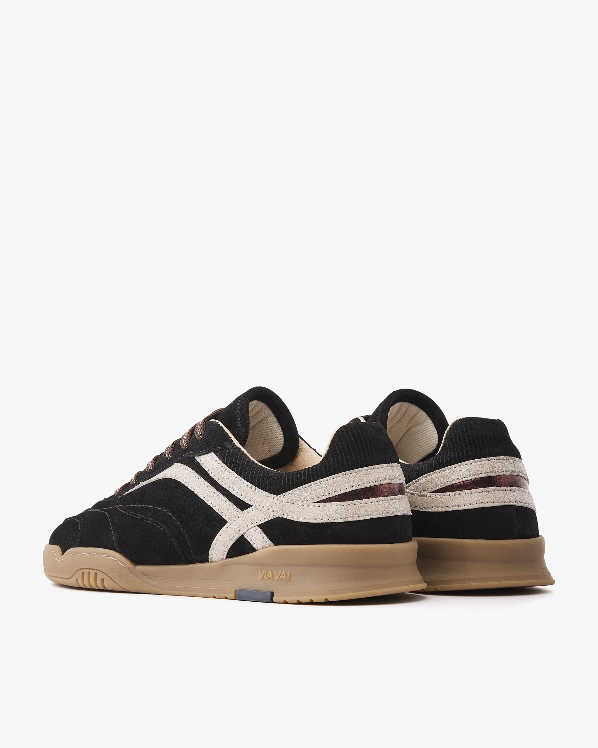 VIA VAI Kris Dante zwarte sneakers dames – achteraanzicht met hieldetail