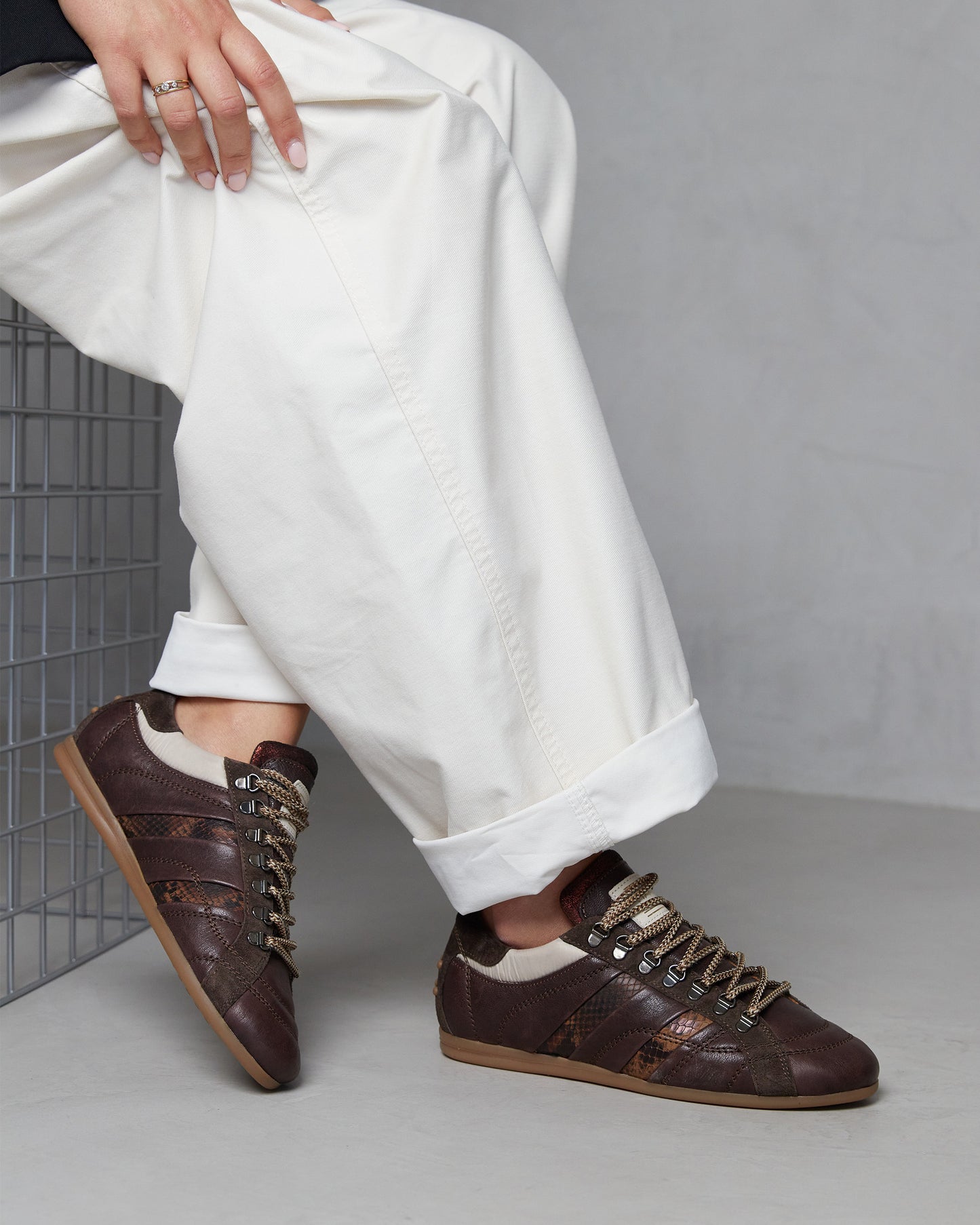 VIA VAI June Jackie bruine sneakers dames