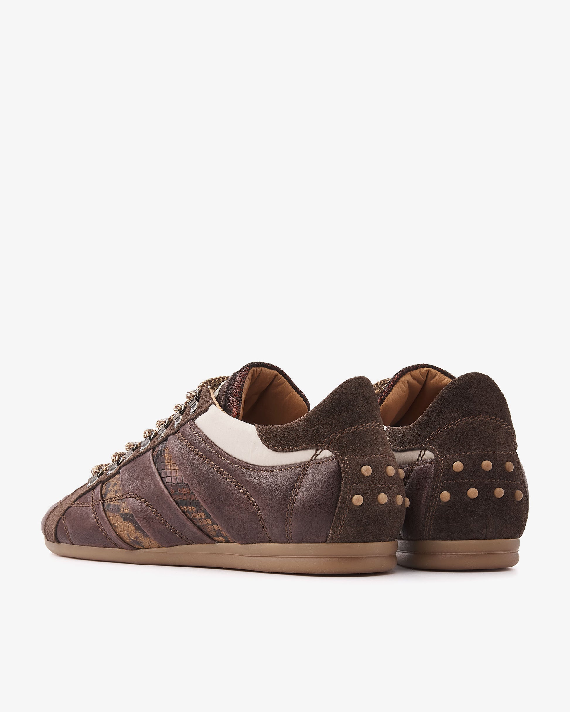 VIA VAI June Jackie bruine sneakers dames – achteraanzicht met hieldetail