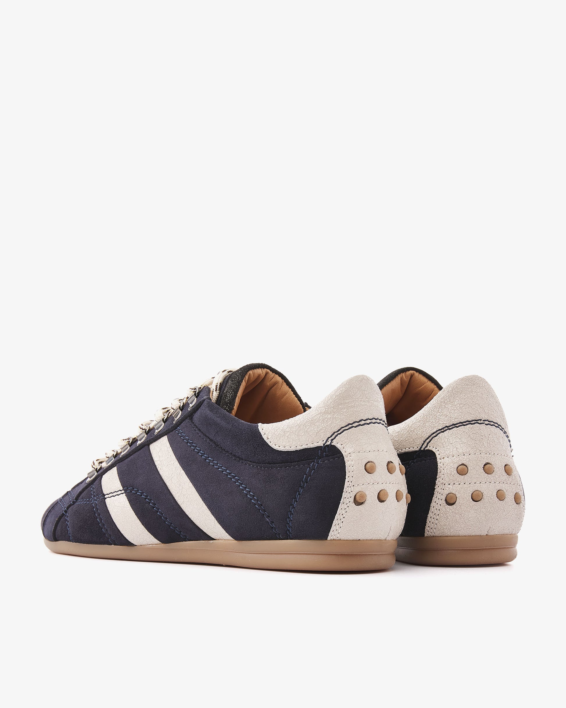 VIA VAI June Jackie blauwe sneakers dames – achteraanzicht met hieldetail