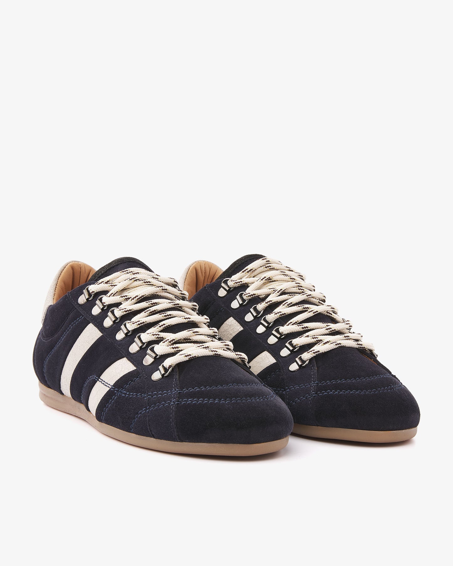 VIA VAI June Jackie blauwe sneakers dames – vooraanzicht met ronde neus