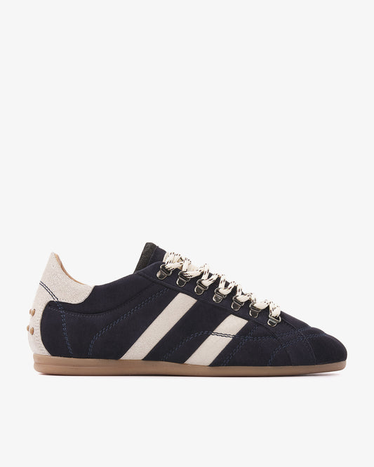 VIA VAI June Jackie blauwe sneakers dames – zijaanzicht met studs