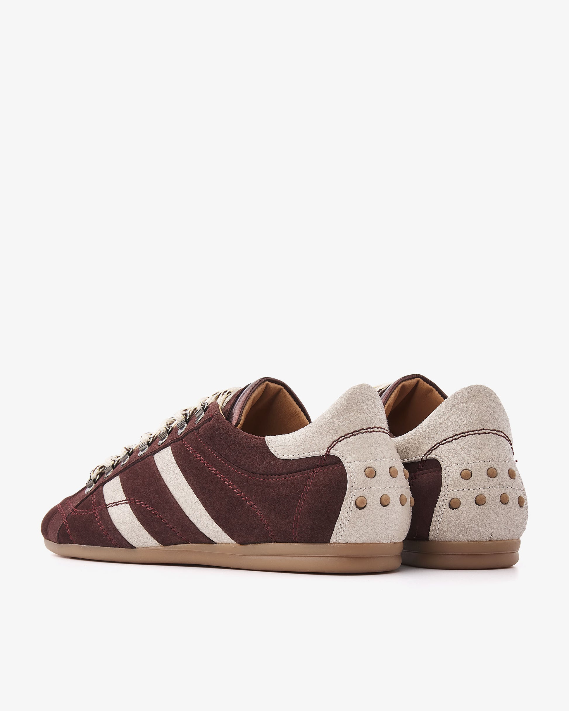 VIA VAI June Jackie bordeauxrode sneakers dames – achteraanzicht met hieldetail