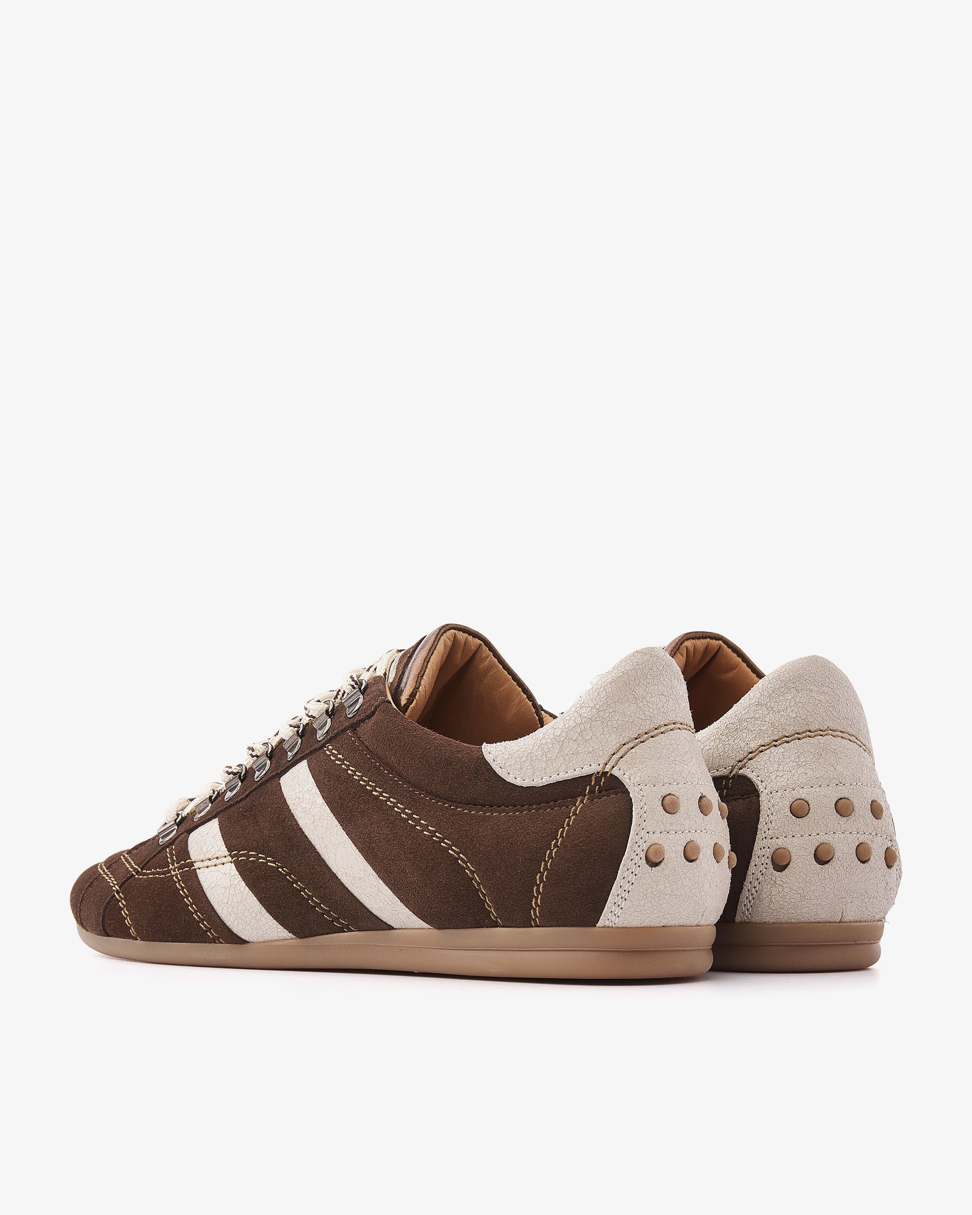 VIA VAI June Jackie bruine sneakers dames – achteraanzicht met hieldetail