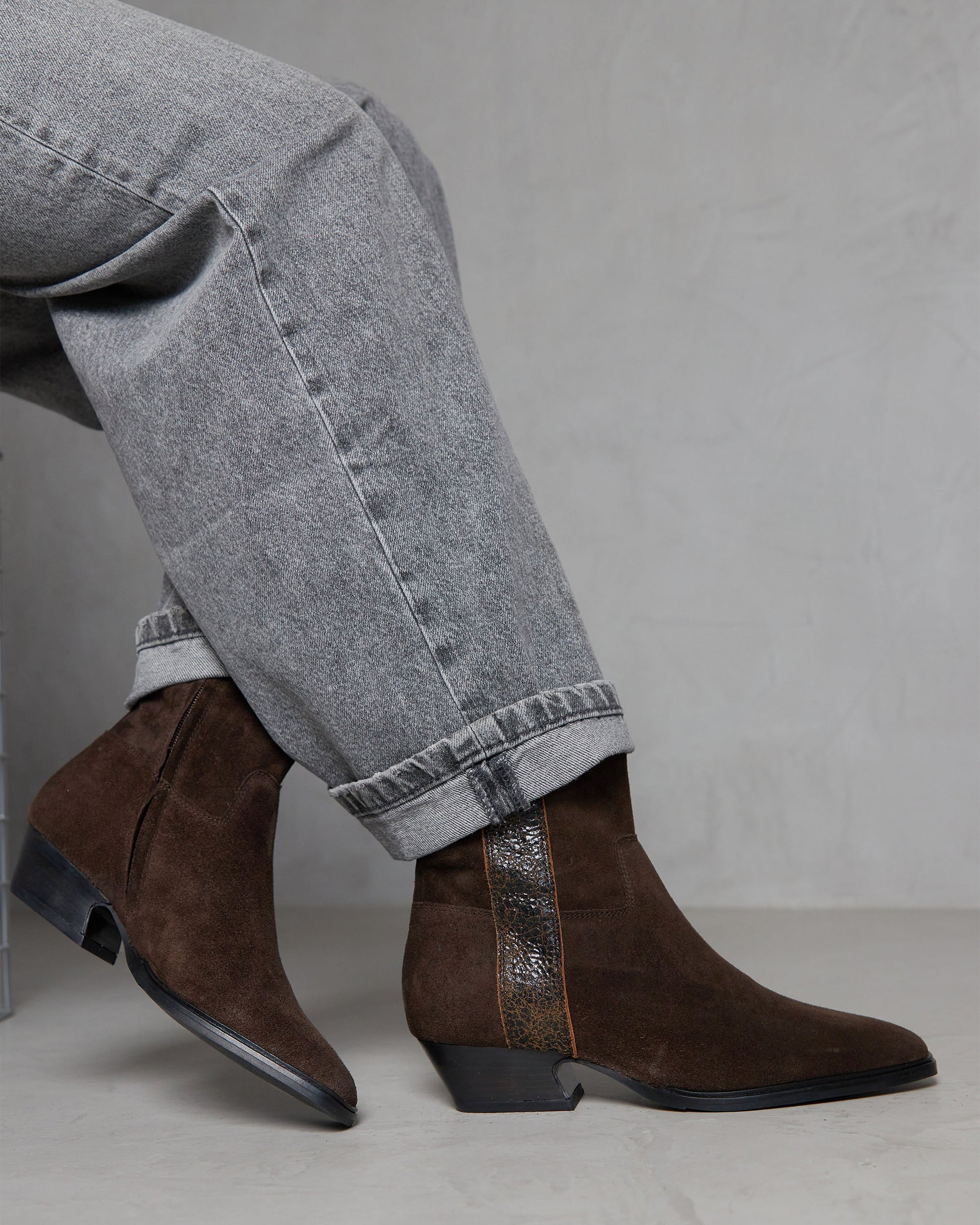 VIA VAI Keira Weston bruine enkellaarsjes dames