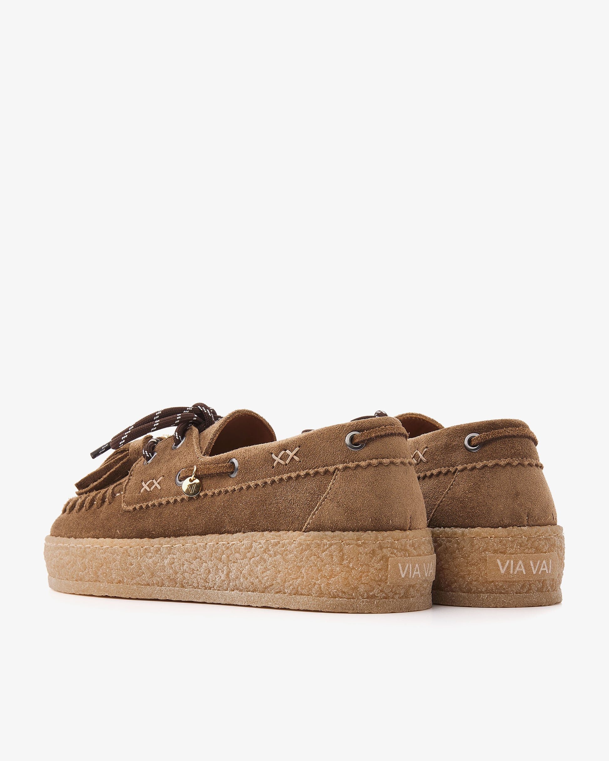 VIA VAI Rox Romee platform loafers dames – achteraanzicht met platform zool