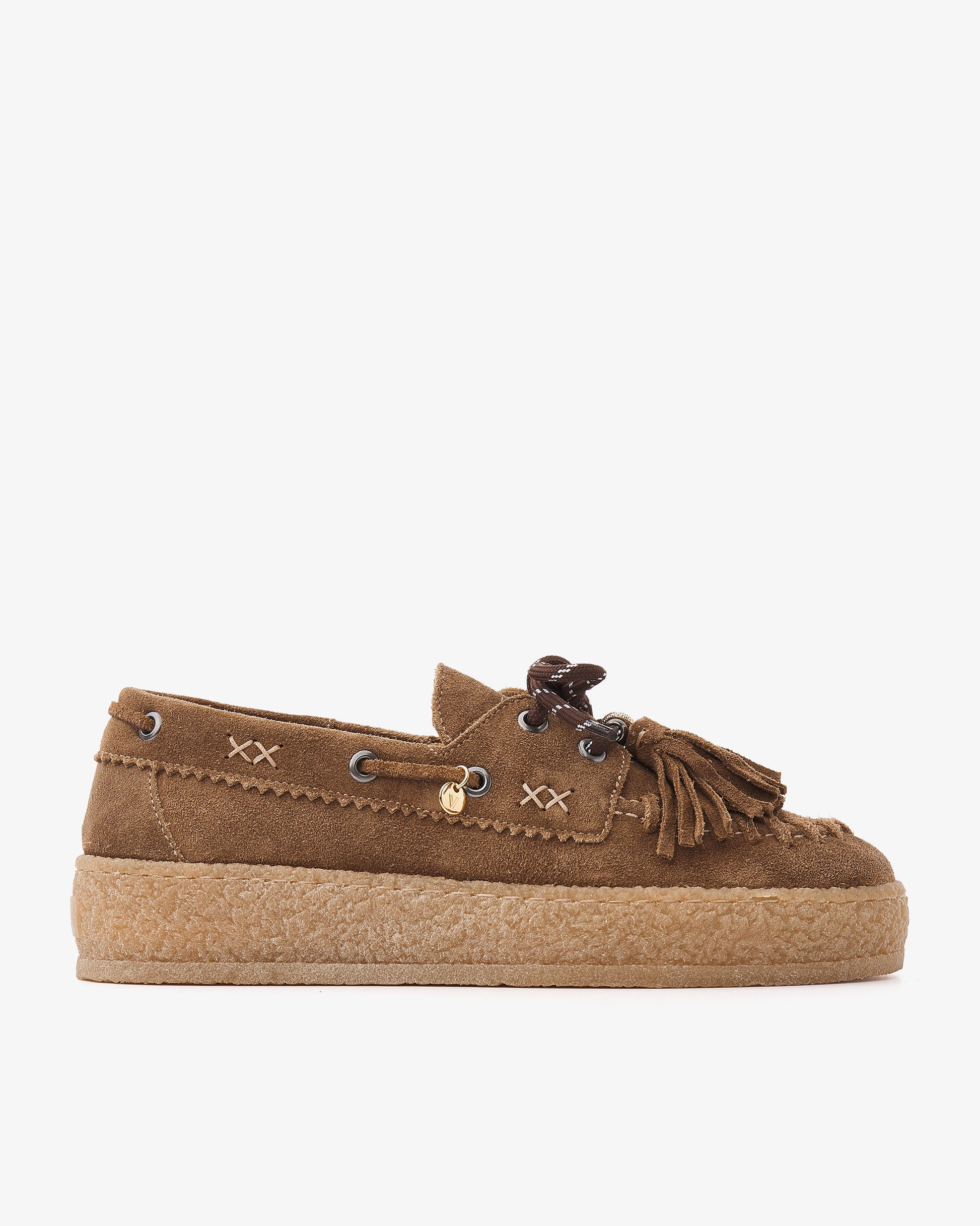 VIA VAI Rox Romee platform loafers dames – zijaanzicht met stiksels