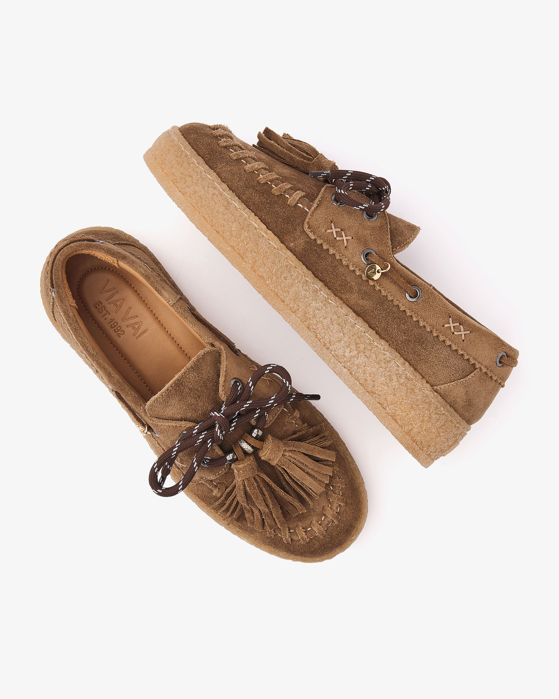 VIA VAI Rox Romee platform loafers dames – bovenaanzicht met voetbed
