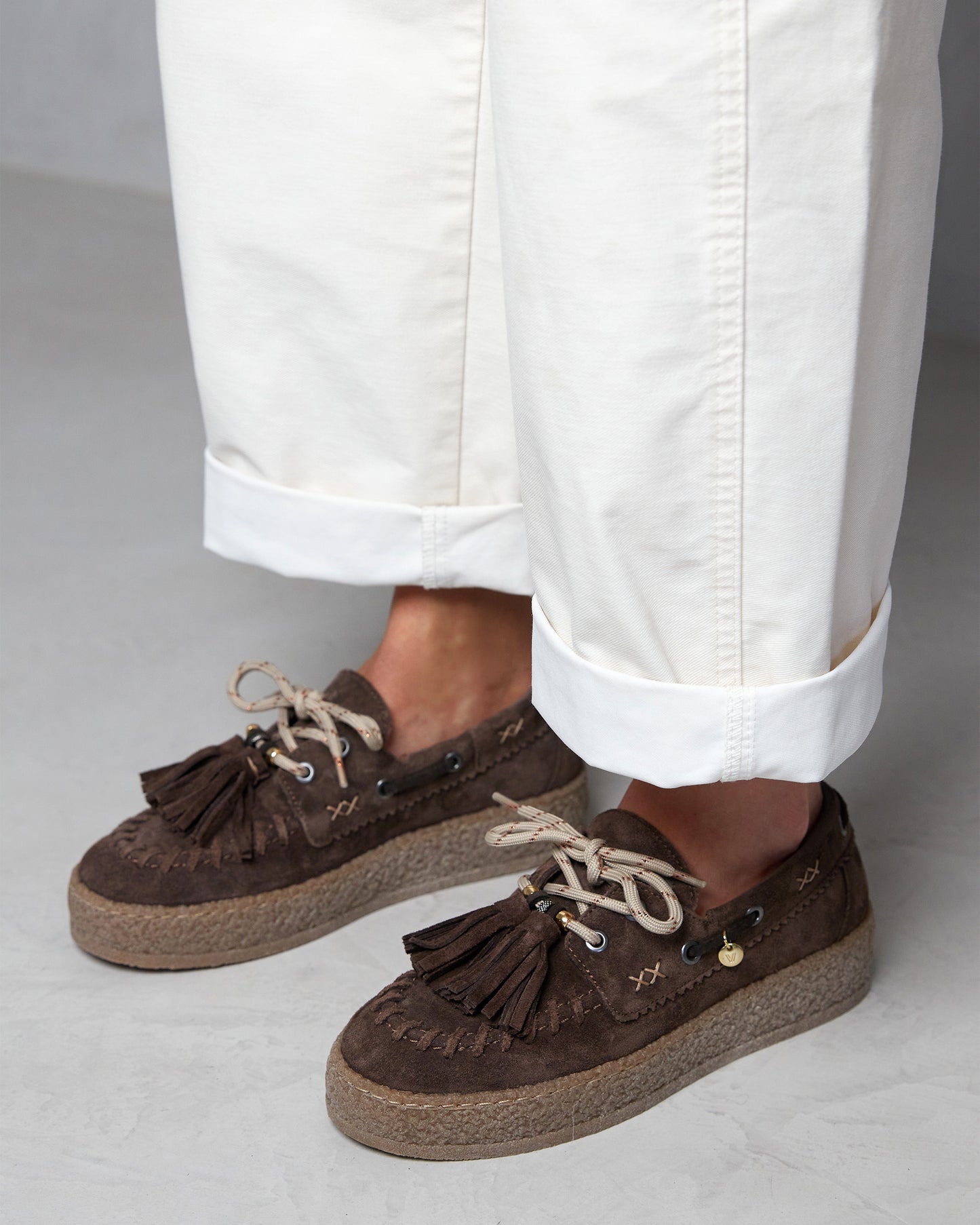 VIA VAI Rox Romee bruine platform loafers dames