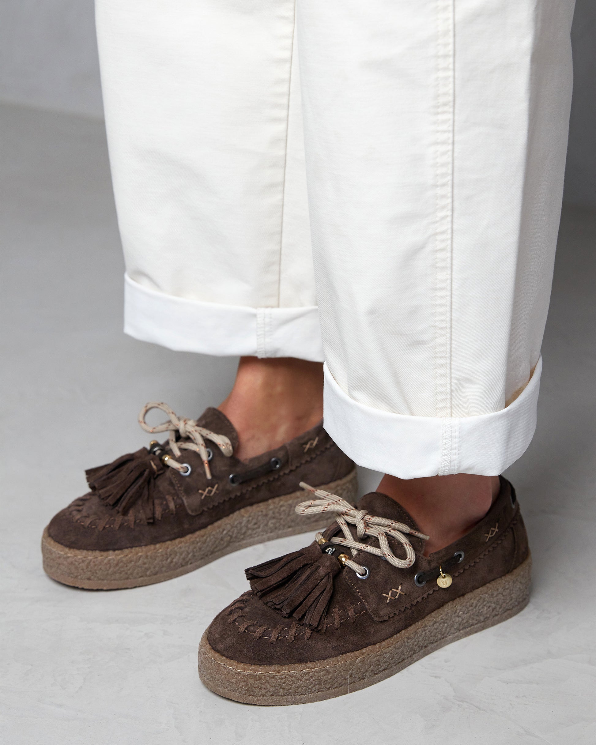 VIA VAI Rox Romee bruine platform loafers dames