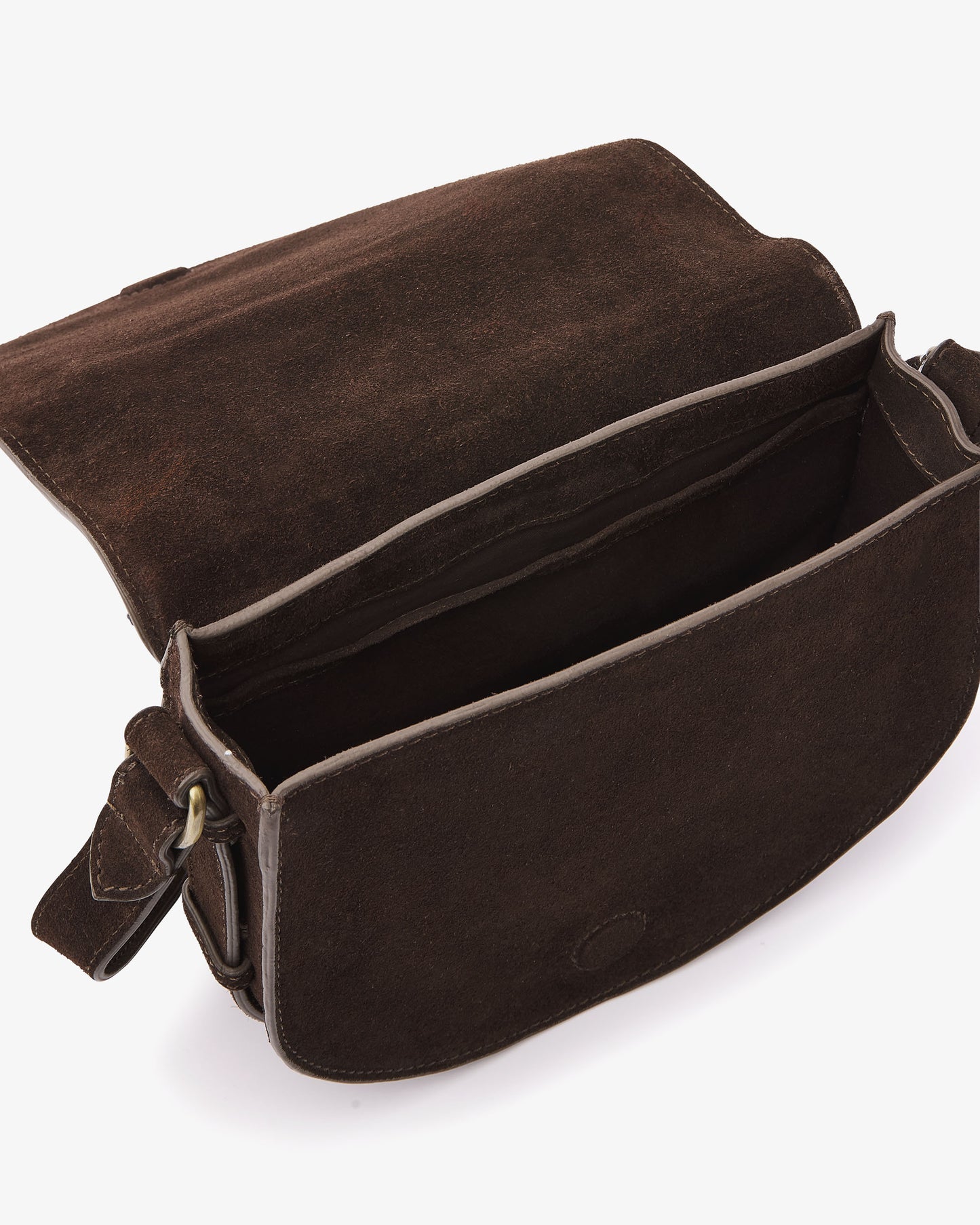 VIA VAI Mae Valery bruine crossbodytas – detailaanzicht met materiaalstructuur