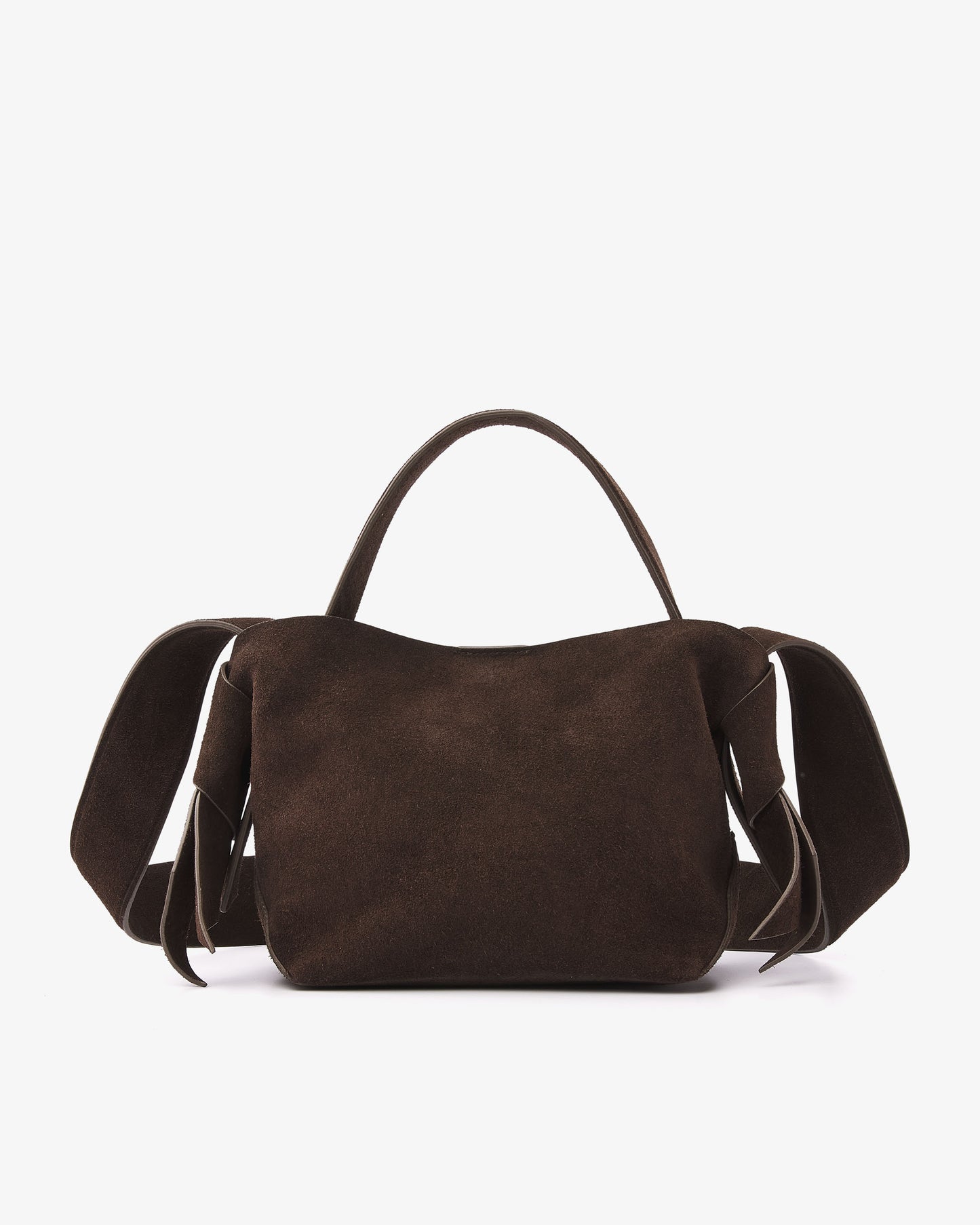 VIA VAI Nodo Fabi bruine crossbodytas – achteraanzicht met logodetail