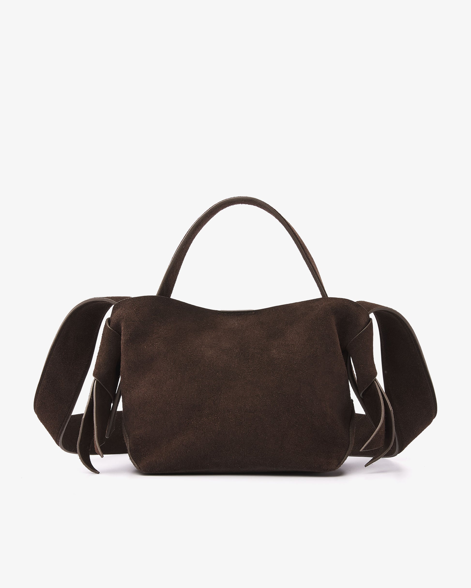 VIA VAI Nodo Fabi bruine crossbodytas – achteraanzicht met logodetail