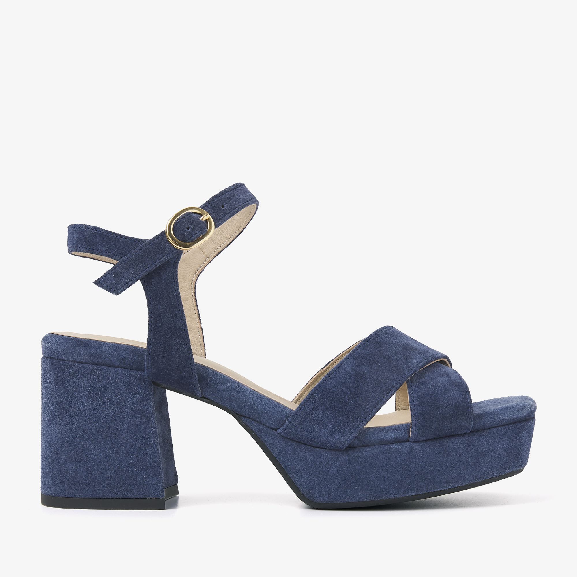 VIA VAI Cassia Six blauwe sandalen dames - Suede