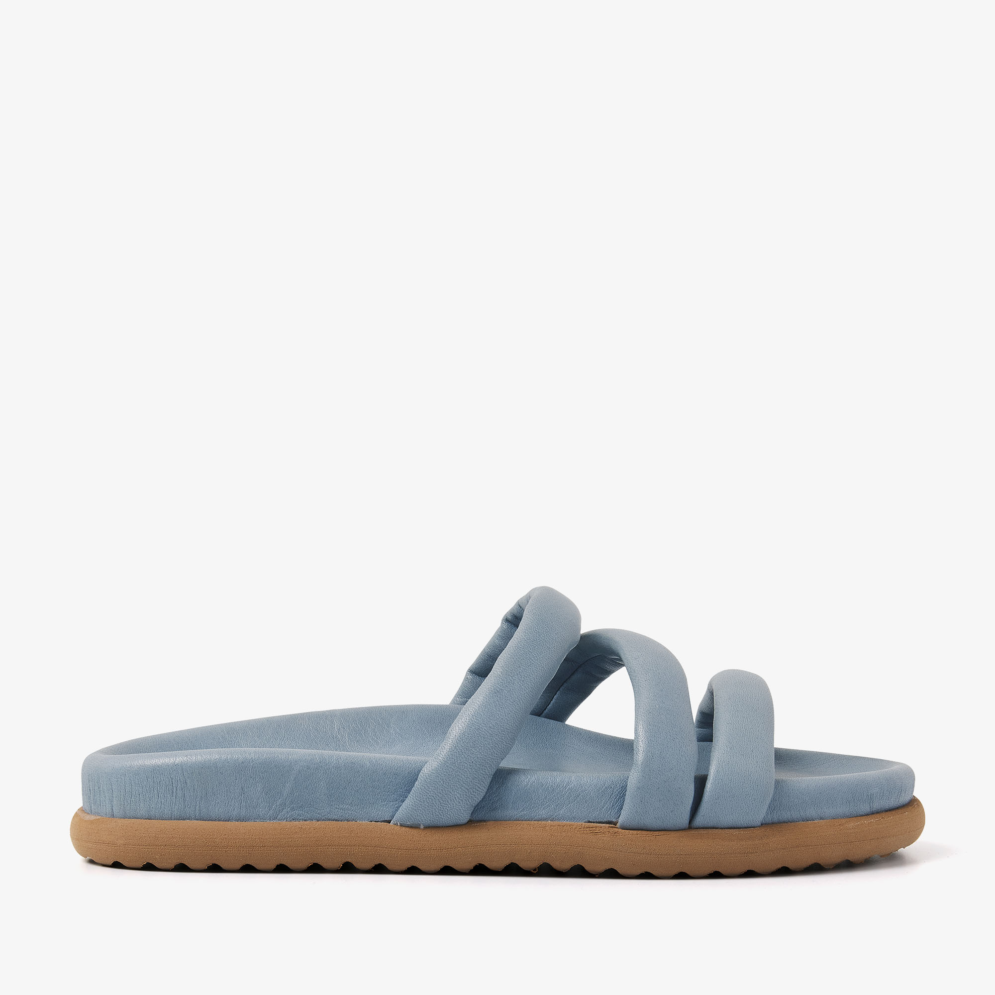 VIA VAI Candy Pop blauwe slippers dames - Leather