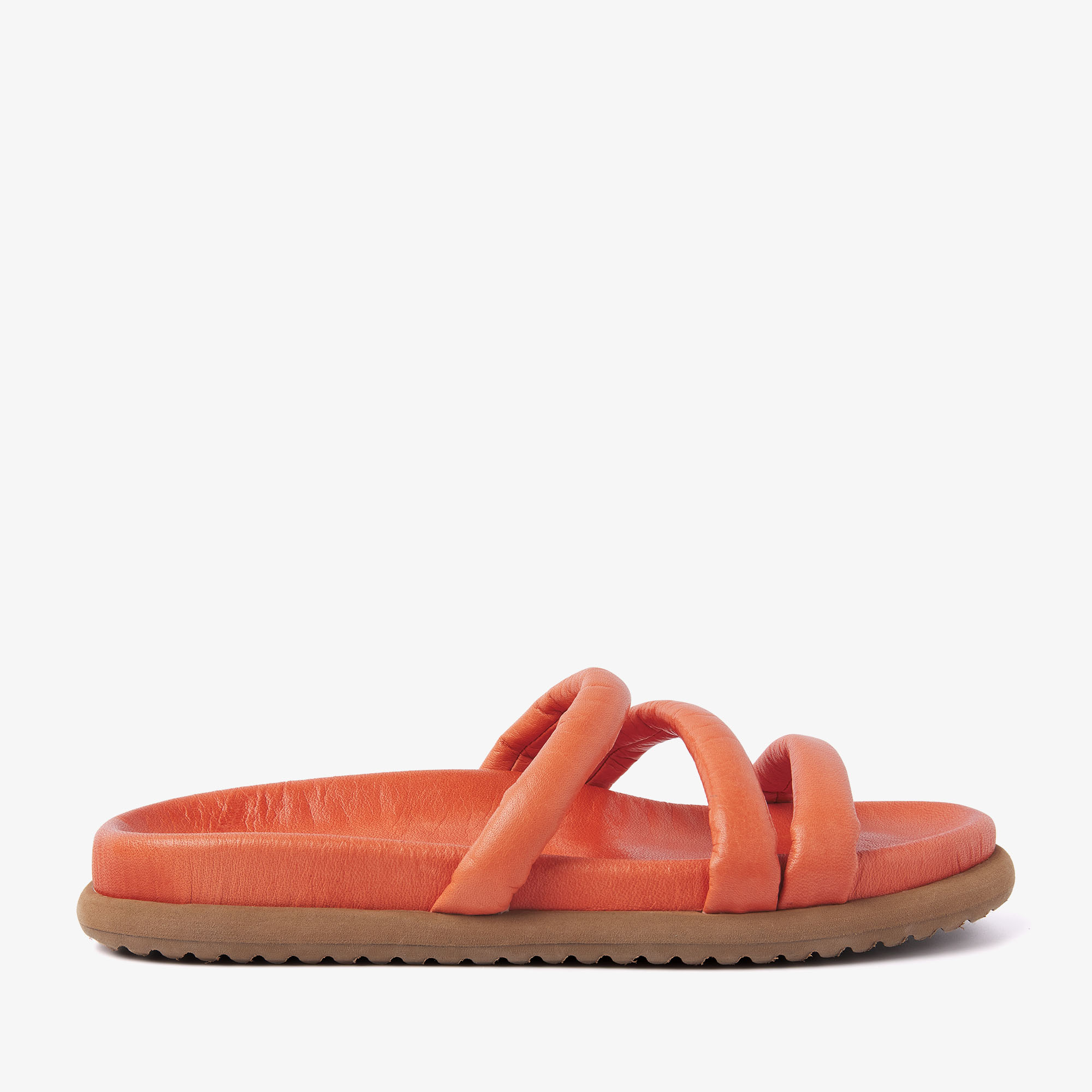 VIA VAI Candy Pop oranje slippers dames - Leer
