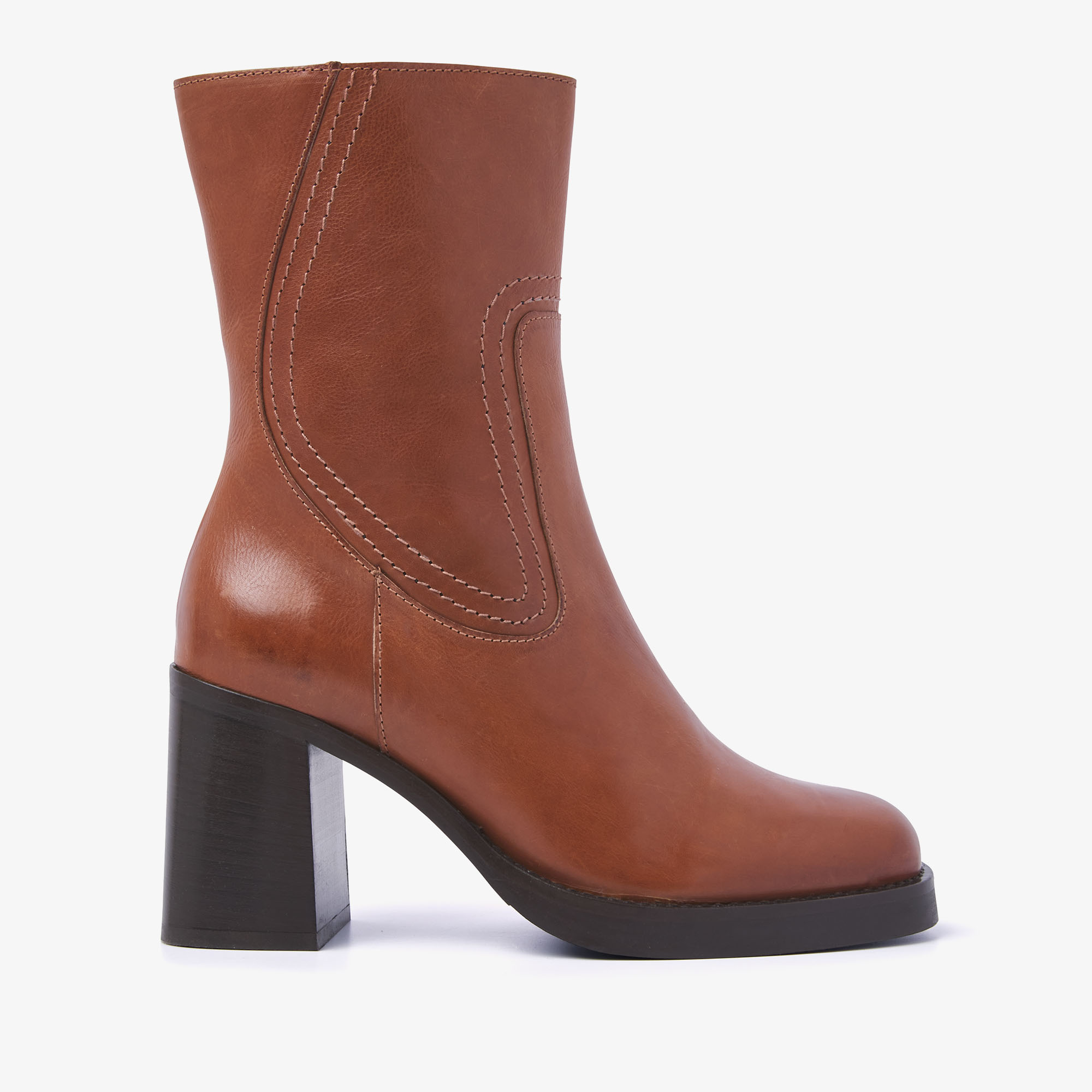 VIA VAI Avery Kate cognac ankle boots dames - Leather
