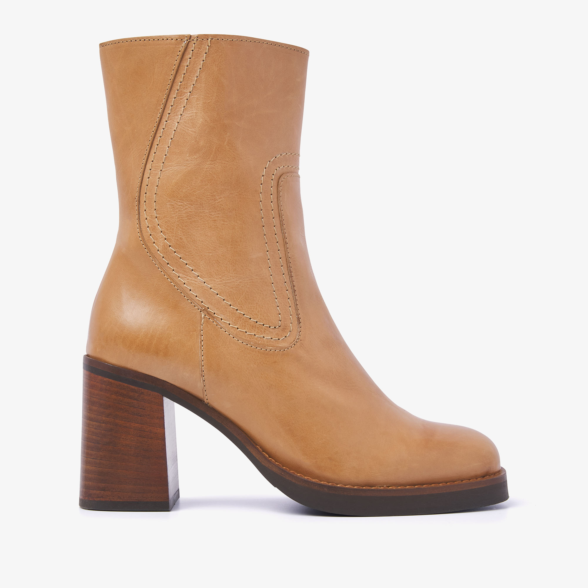 VIA VAI Avery Kate cognac ankle boots dames - Leather