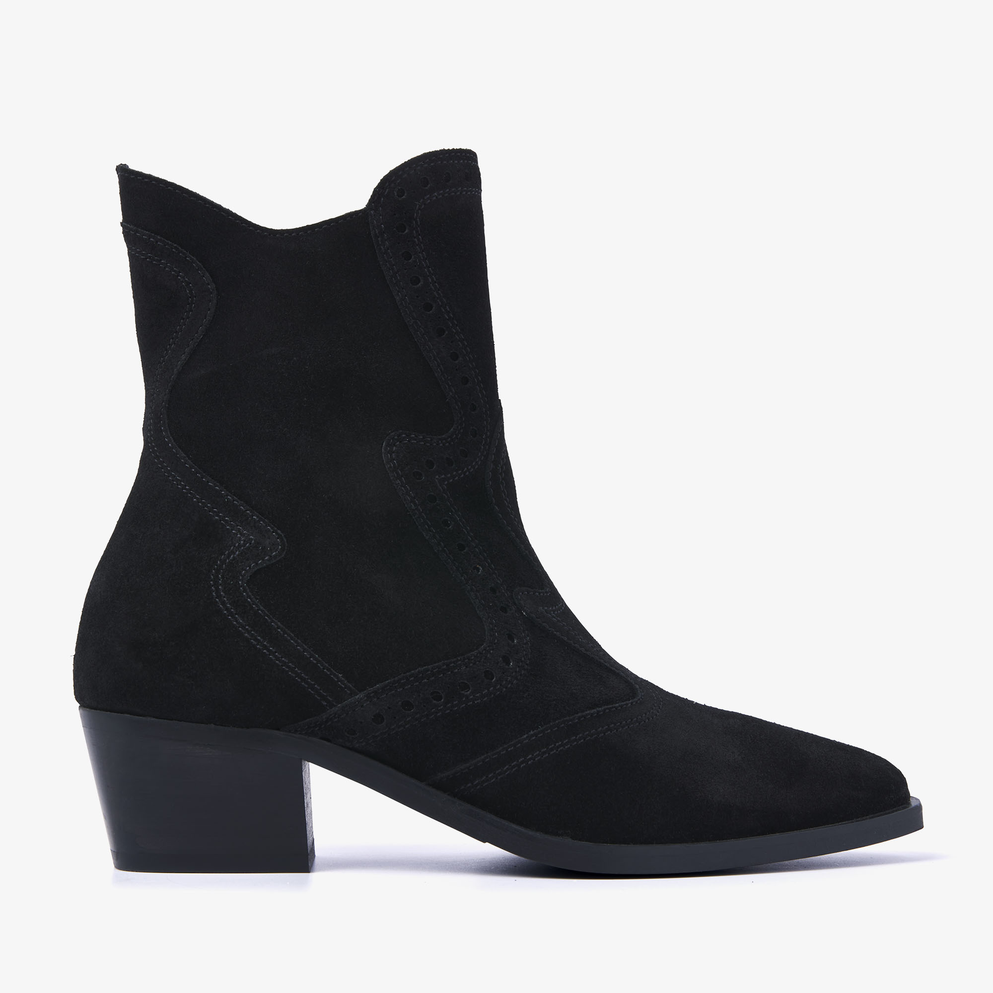 VIA VAI Shelly Coop black ankle boots dames - Suede