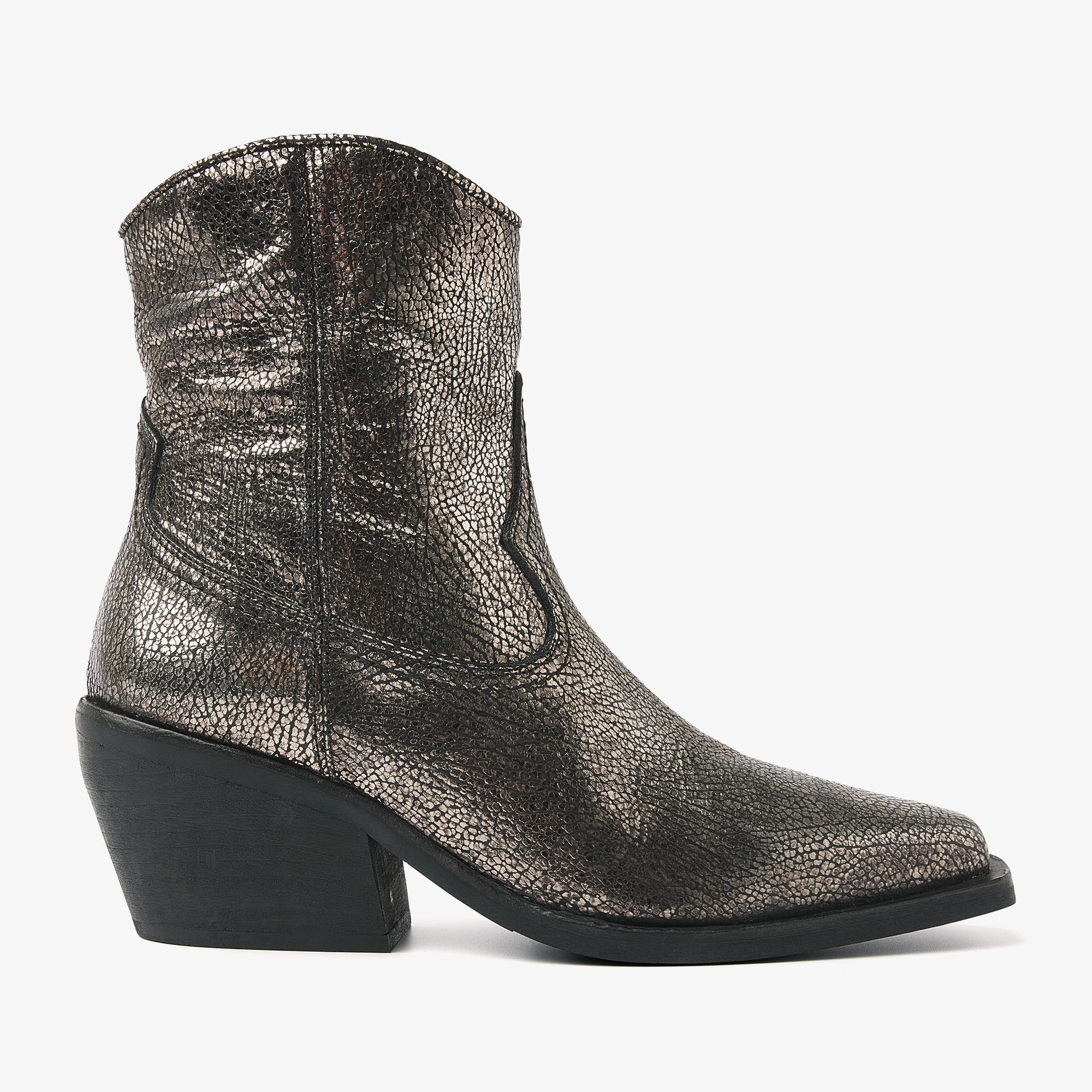 VIA VAI Eveline Clark metallic ankle boots dames - Metallic