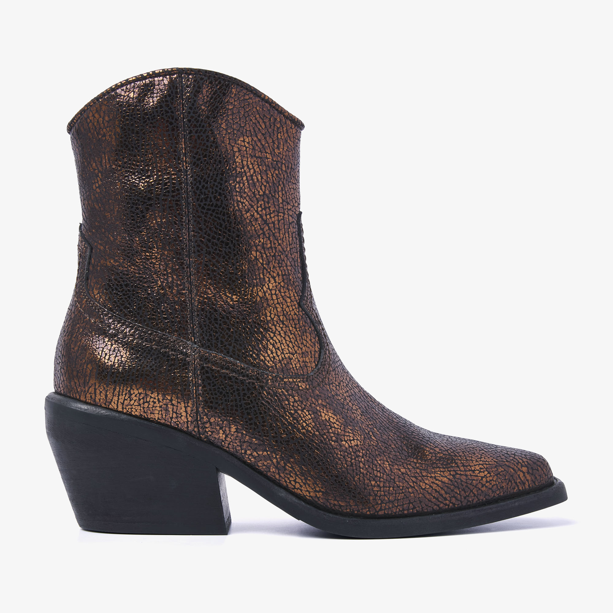 VIA VAI Eveline Clark bronze colored ankle boots dames - Metallic