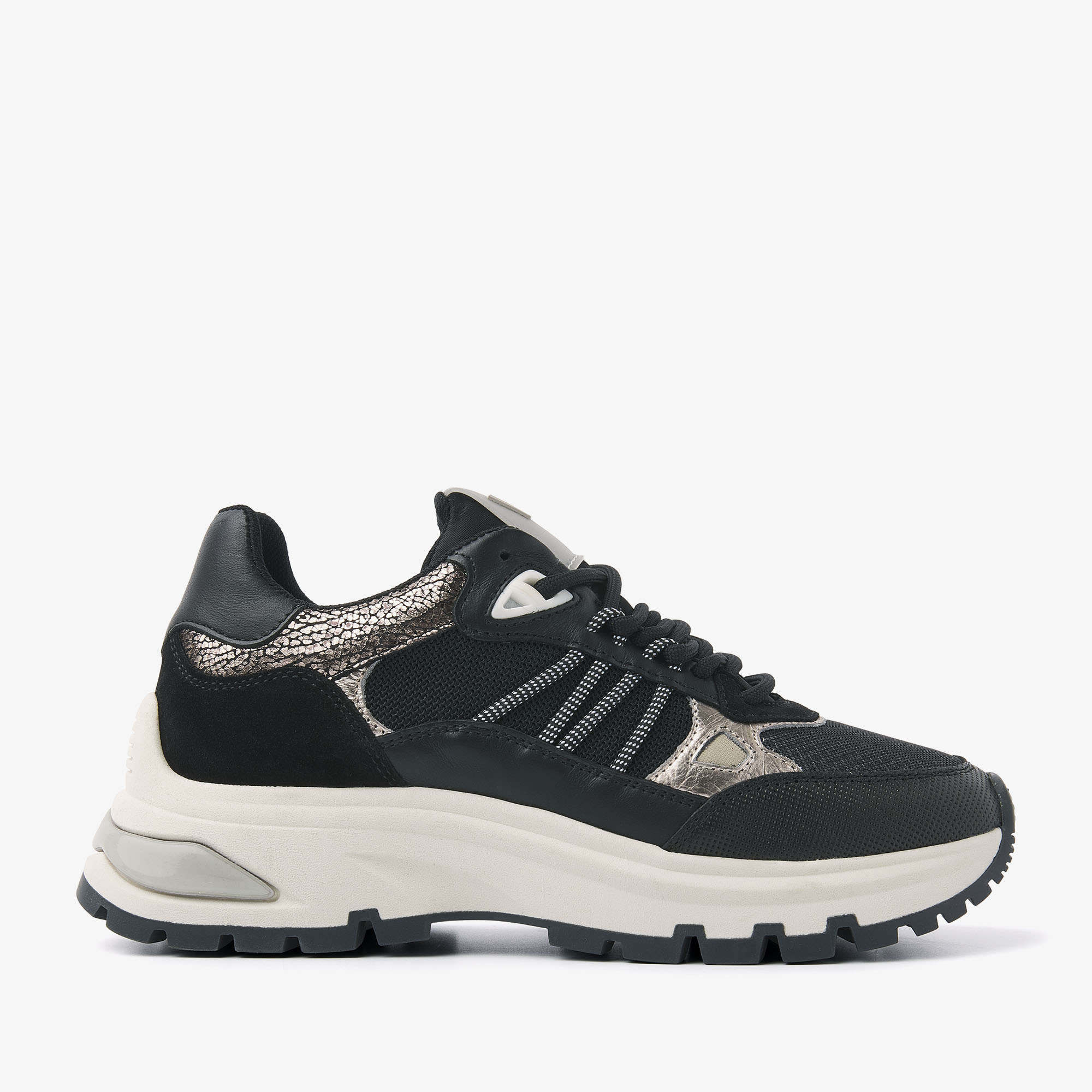 Leren sneakers dames zwart best sale
