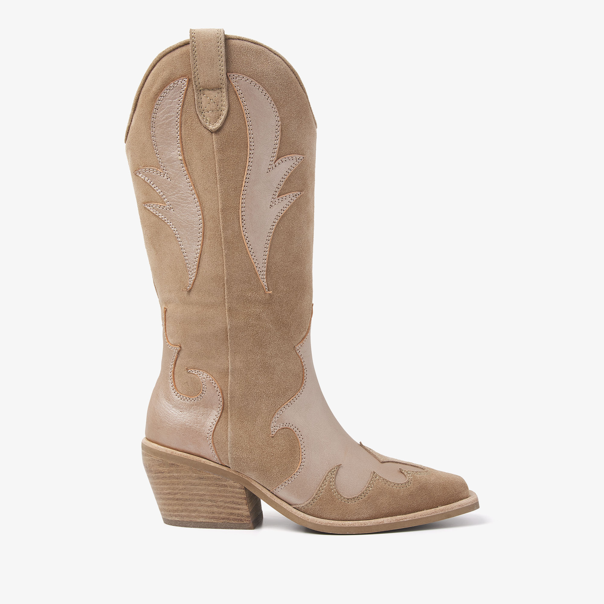 VIA VAI Eveline River beige high boots dames - Suede