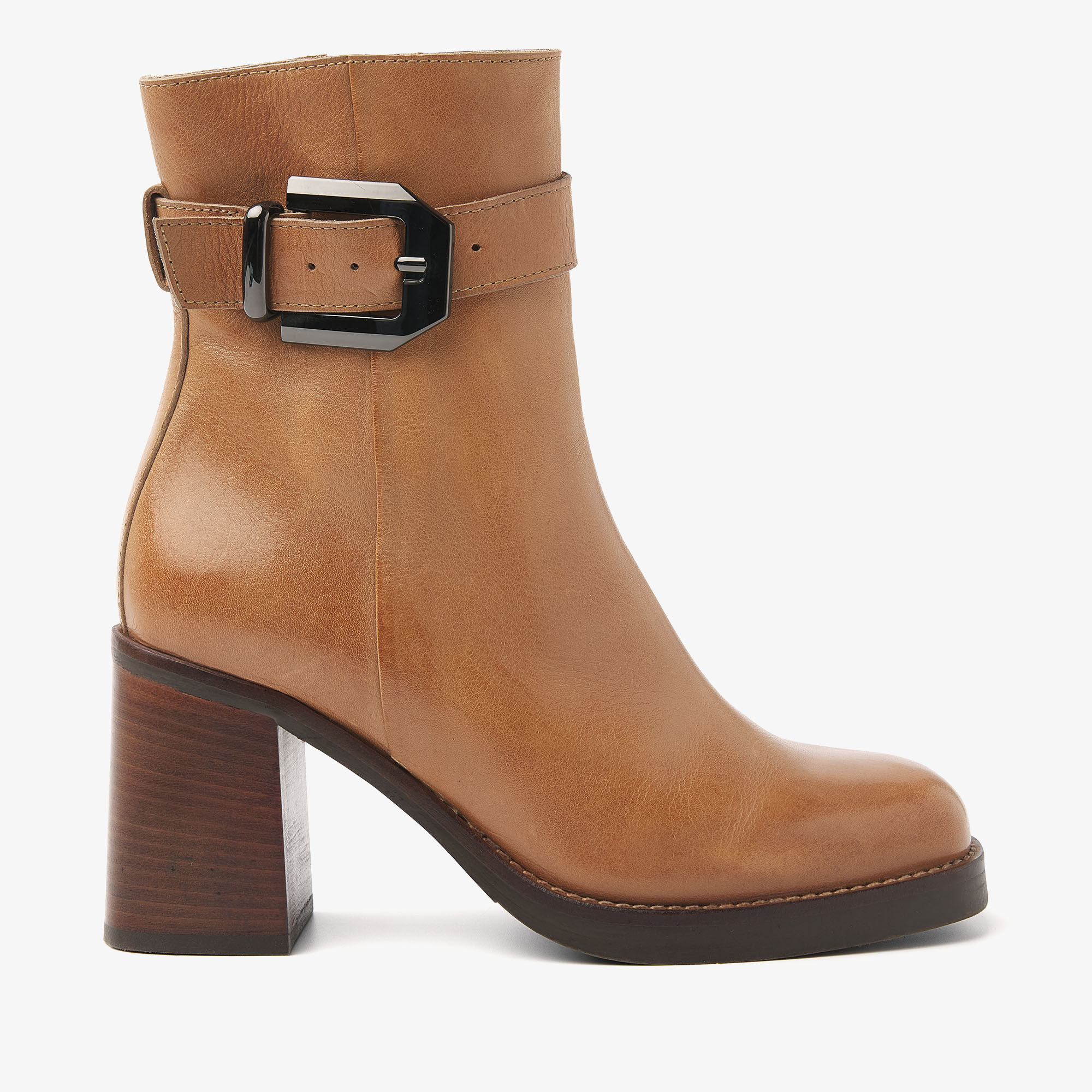 VIA VAI Avery Cade cognac ankle boots dames - Leather