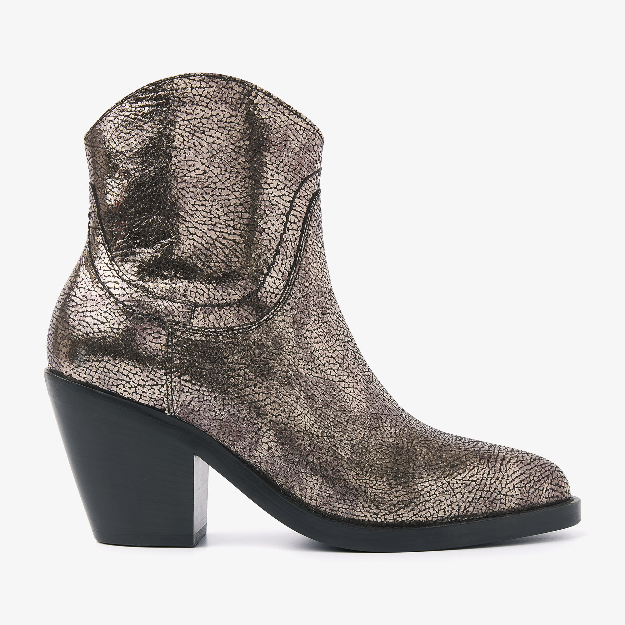VIA VAI Mara Denver metallic ankle boots dames - Metallic