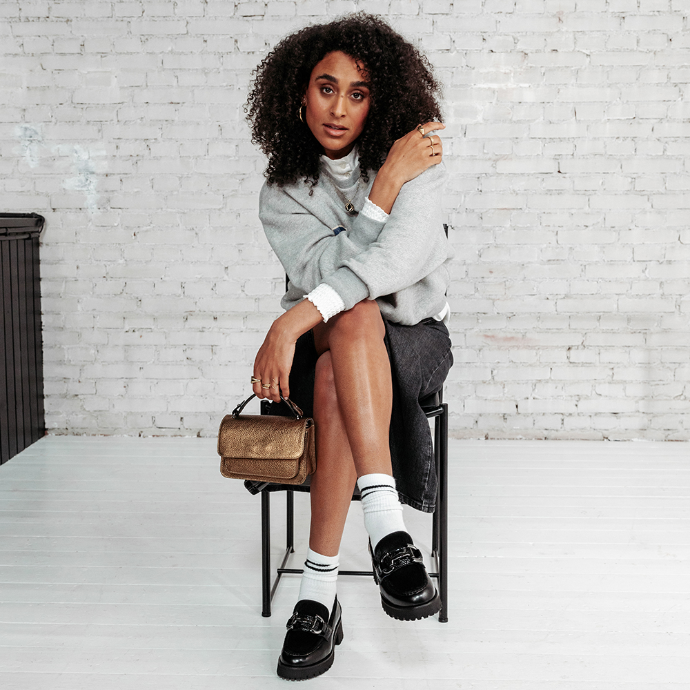 Jace Banks VIA VAI zwarte loafers VIA VAI