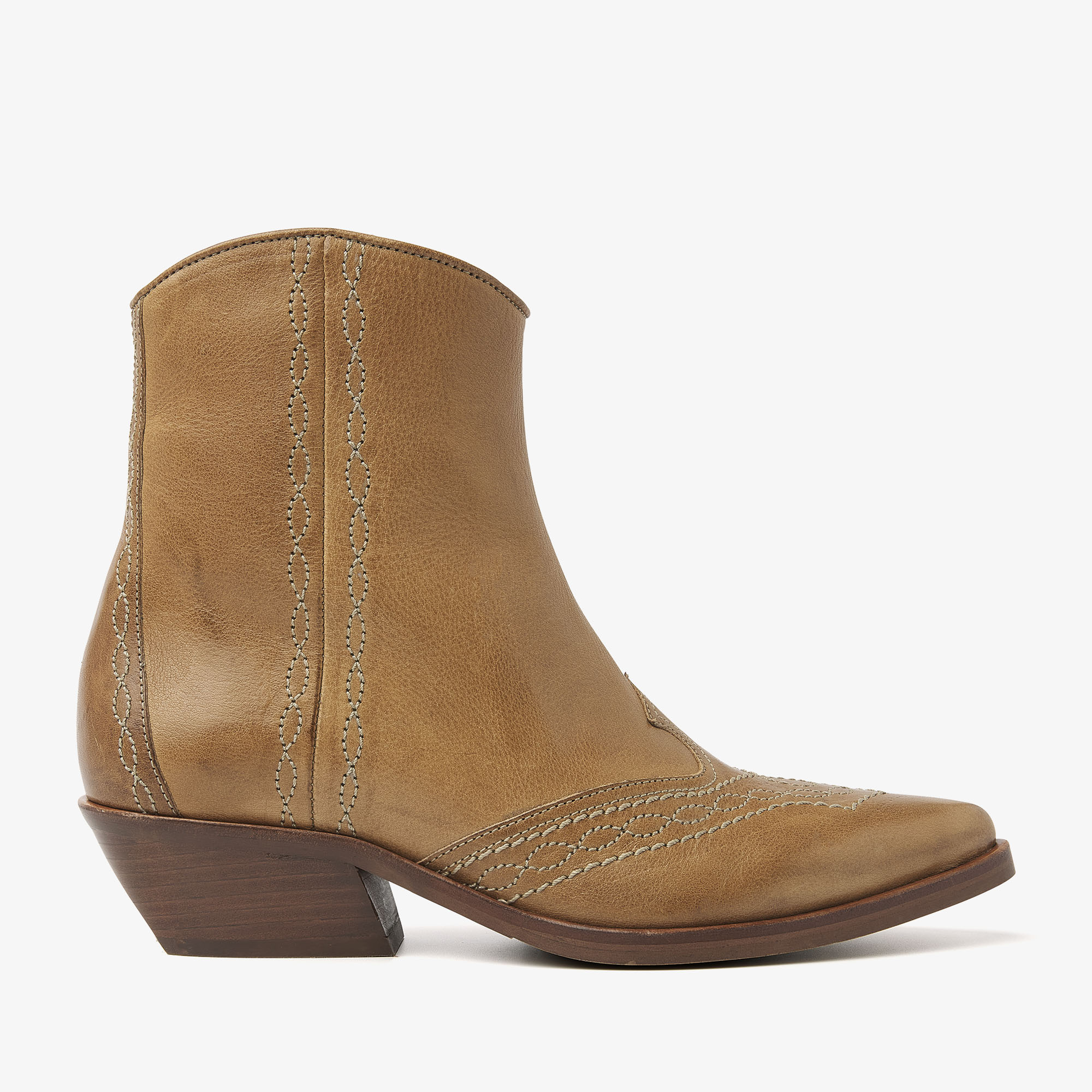 VIA VAI Sienna Carson beige ankle boots dames - Leather
