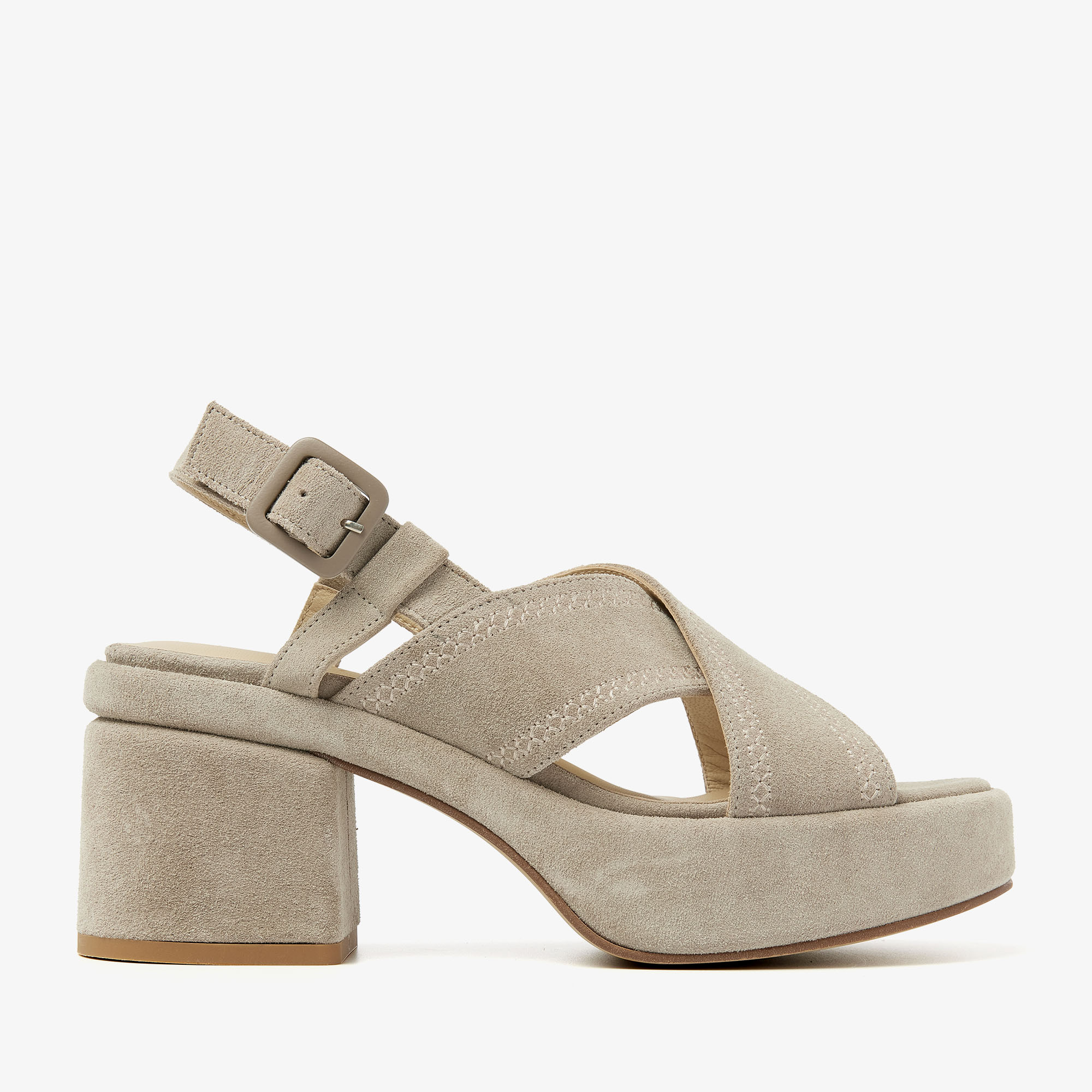 VIA VAI Elia Paisley grey sandals dames - Suede