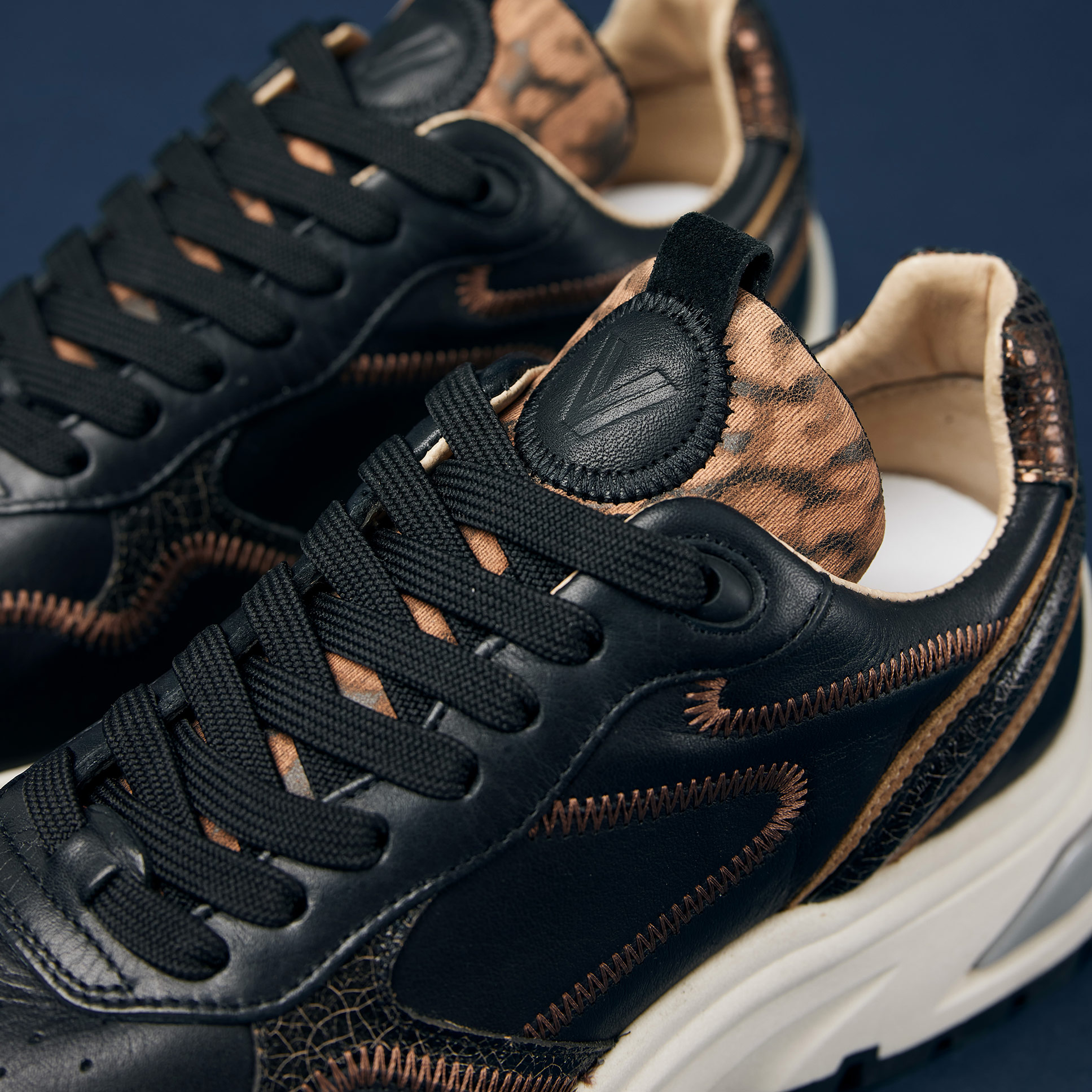 Chique zwarte sneakers dames sale