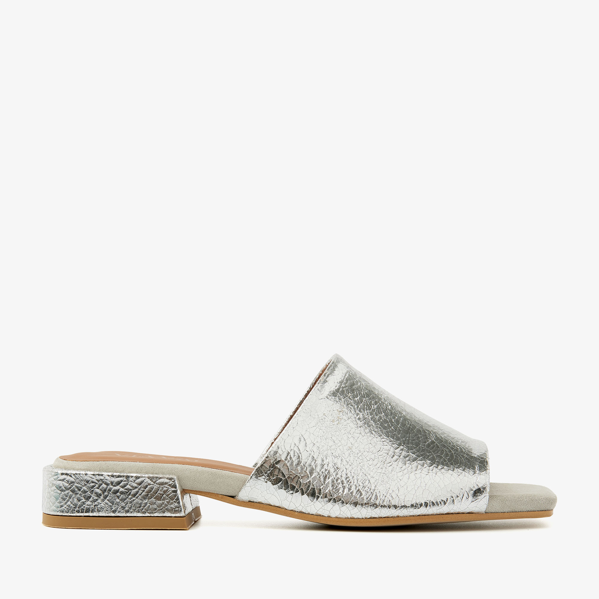 VIA VAI Gigi Luna silver-colored slippers dames - Metallic
