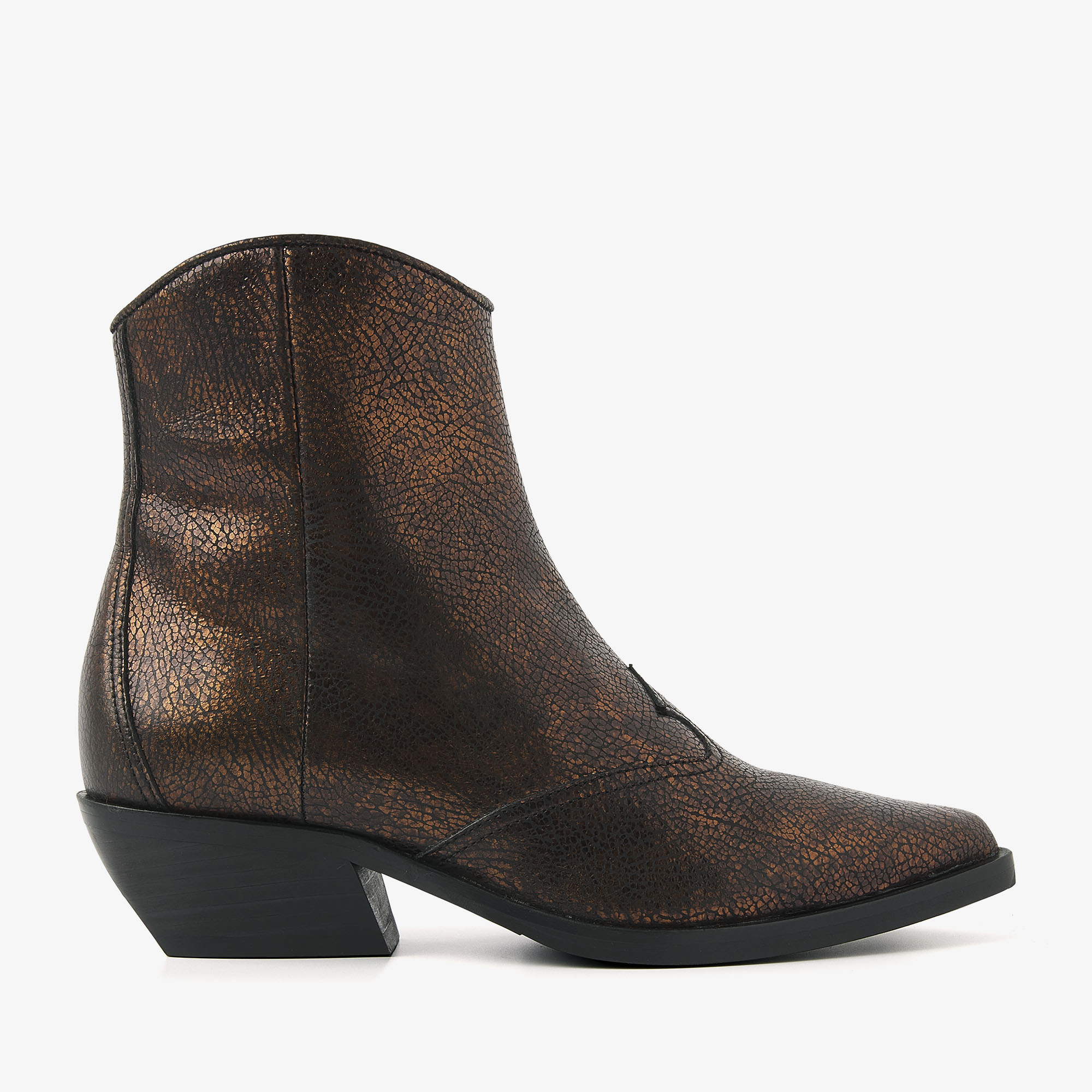 VIA VAI Sienna Reed bronze colored ankle boots dames - Leather