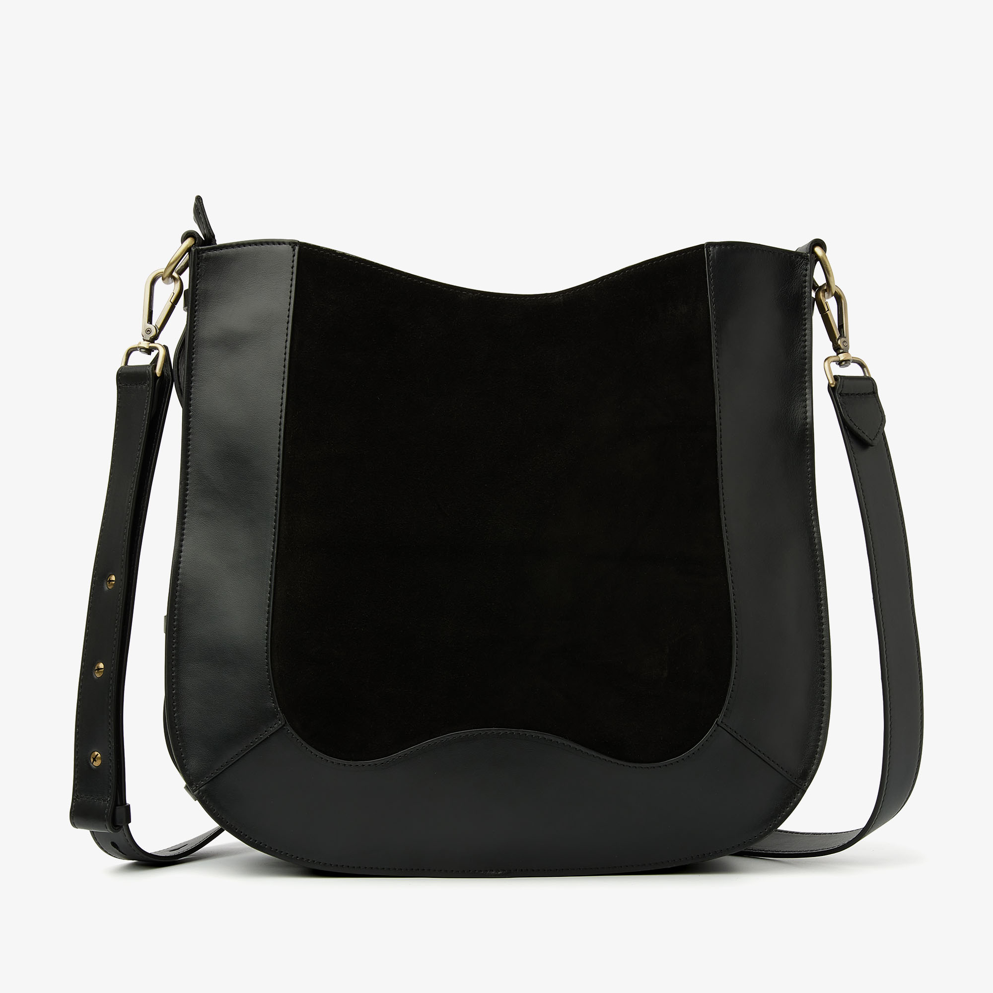 Black suede crossbody bag outlet