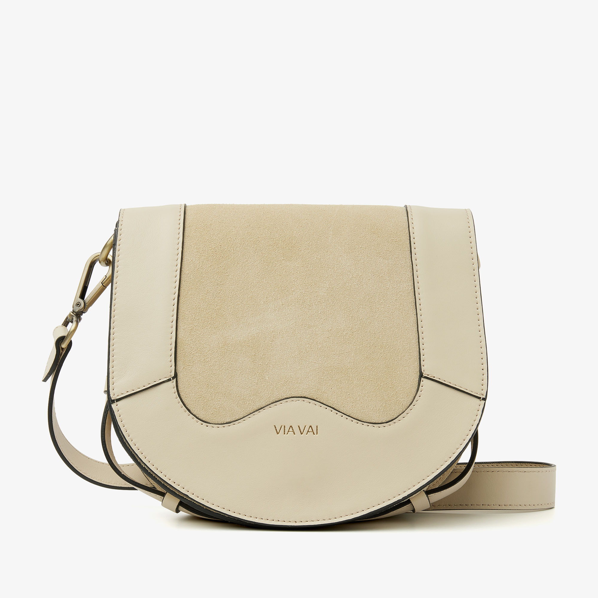 Mae Lizzy VIA VAI beige crossbody tas VIA VAI