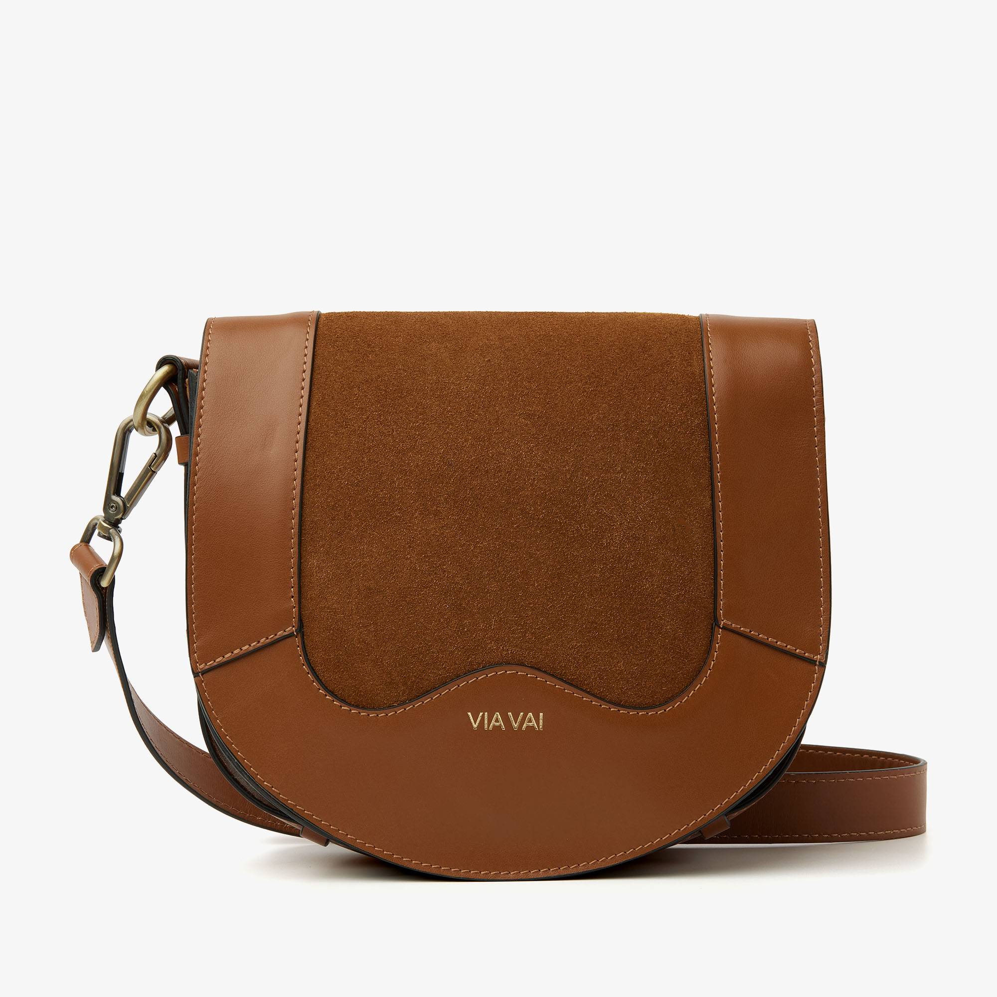 Mae Lizzy VIA VAI cognac crossbody tas VIA VAI
