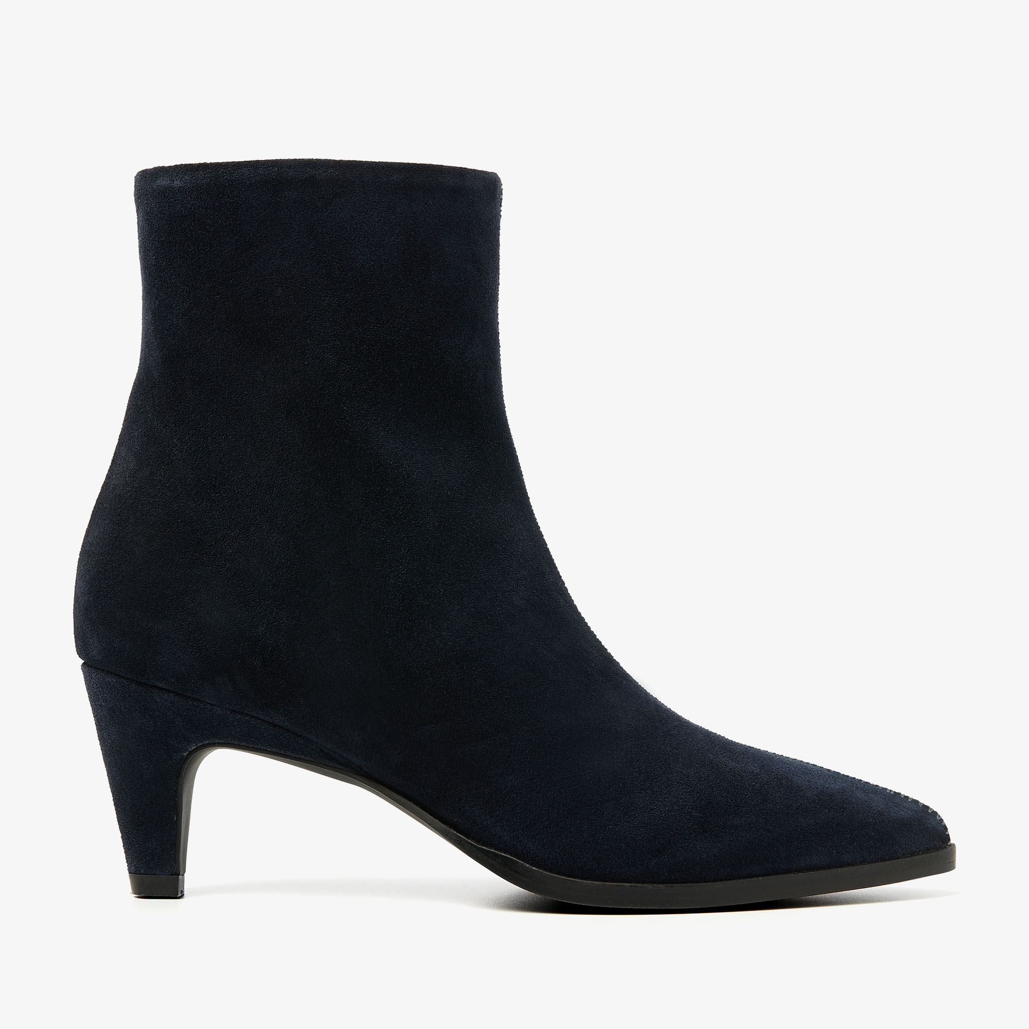 Blauwe laarsjes met hak clearance