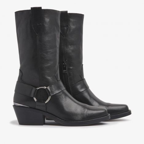 Paige Ring black mid-calf boots